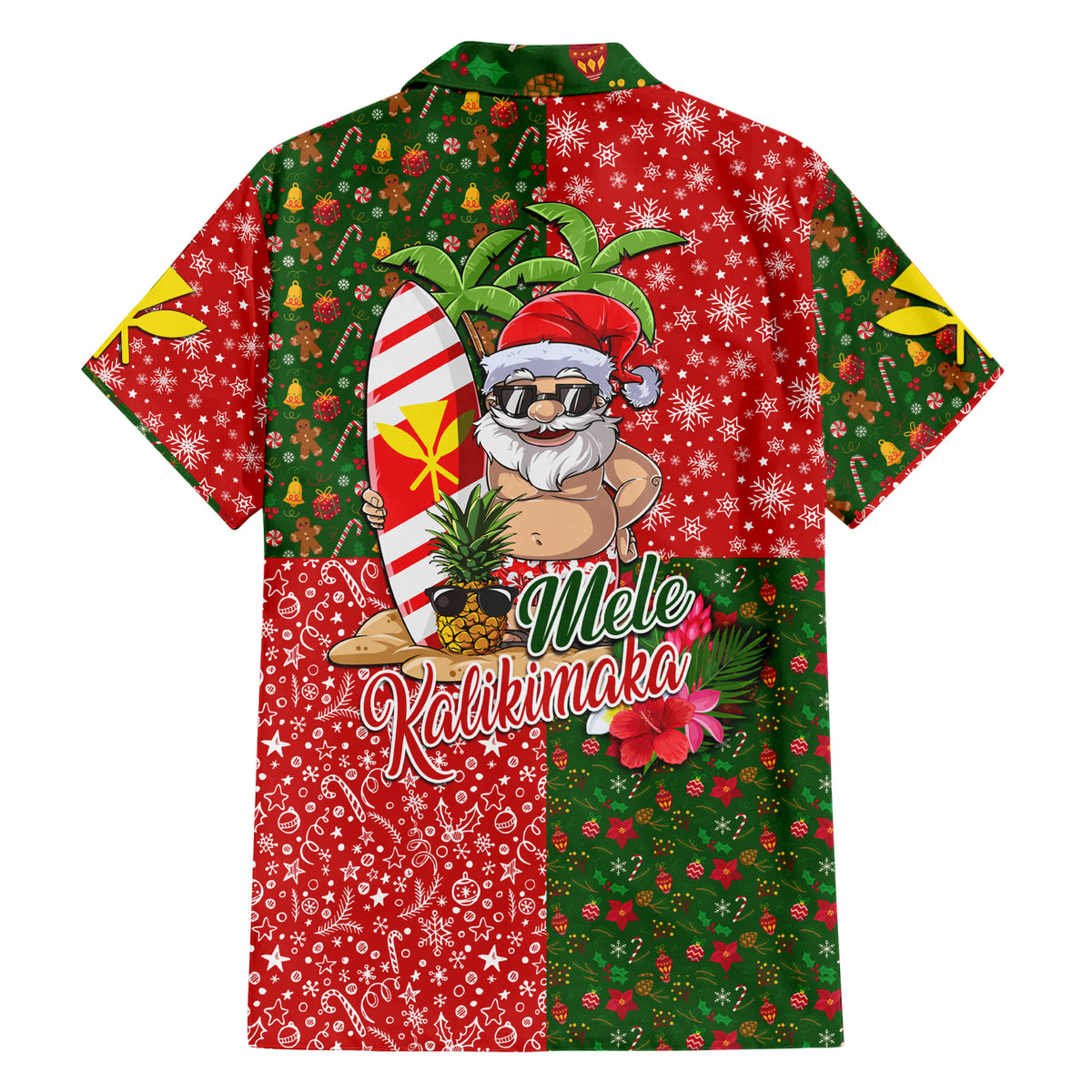 Hawaii Christmas Family Matching Short Sleeve Bodycon Dress and Hawaiian Shirt Mele Kalikimaka Kanaka Maoli DT02 - Polynesian Pride