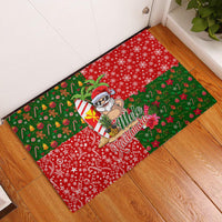 Hawaii Christmas Rubber Doormat Mele Kalikimaka Kanaka Maoli DT02 Art - Polynesian Pride
