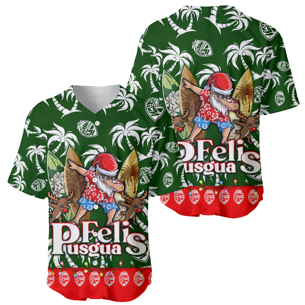 Guam Christmas Baseball Jersey Felis Pusgua Tropical Xmas Patterns DT02 - Polynesian Pride