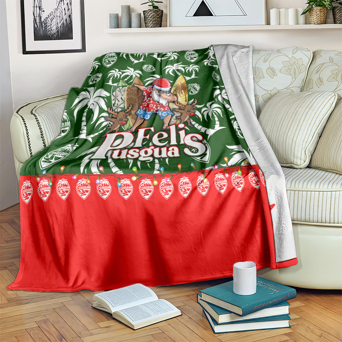 Guam Christmas Blanket Felis Pusgua Tropical Xmas Patterns DT02 - Polynesian Pride