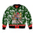Guam Christmas Bomber Jacket Felis Pusgua Tropical Xmas Patterns DT02 Unisex Green - Polynesian Pride