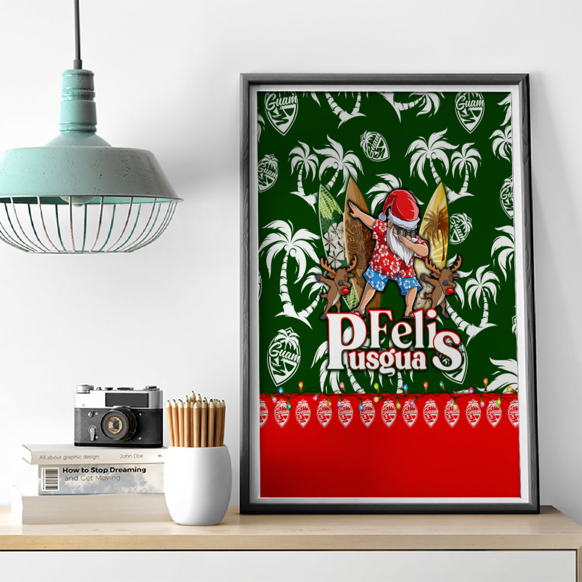 Guam Christmas Canvas Wall Art Felis Pusgua Tropical Xmas Patterns DT02 - Polynesian Pride