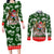 Guam Christmas Couples Matching Long Sleeve Bodycon Dress and Long Sleeve Button Shirts Felis Pusgua Tropical Xmas Patterns DT02 Green - Polynesian Pride
