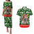 Guam Christmas Couples Matching Puletasi Dress and Hawaiian Shirt Felis Pusgua Tropical Xmas Patterns DT02 Green - Polynesian Pride