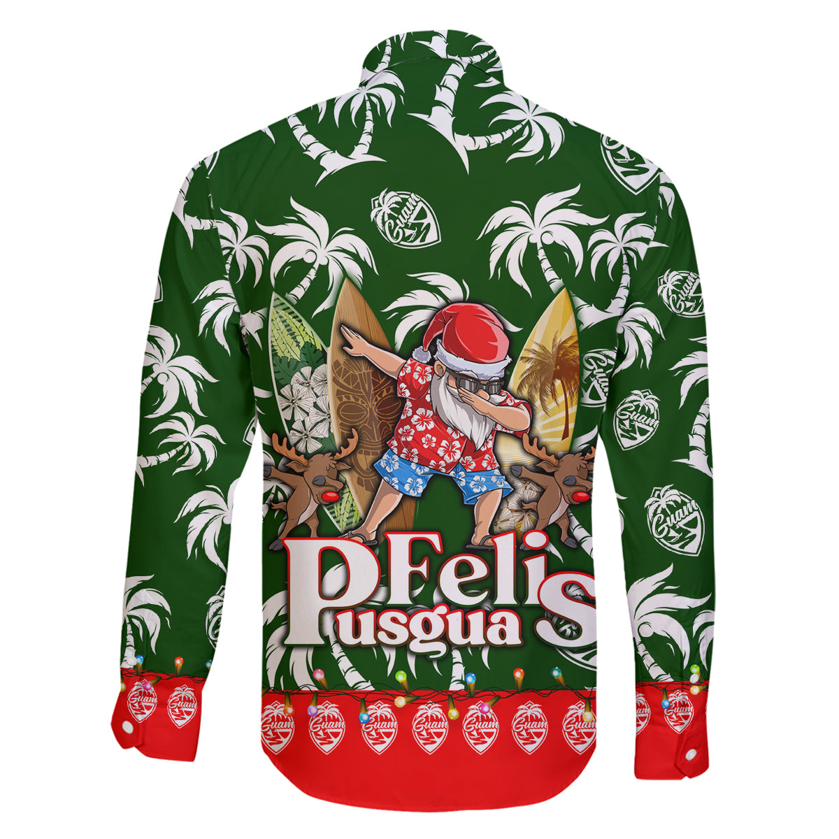 Guam Christmas Family Matching Mermaid Dress and Hawaiian Shirt Felis Pusgua Tropical Xmas Patterns DT02 - Polynesian Pride