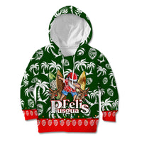 Guam Christmas Kid Hoodie Felis Pusgua Tropical Xmas Patterns DT02 Green - Polynesian Pride