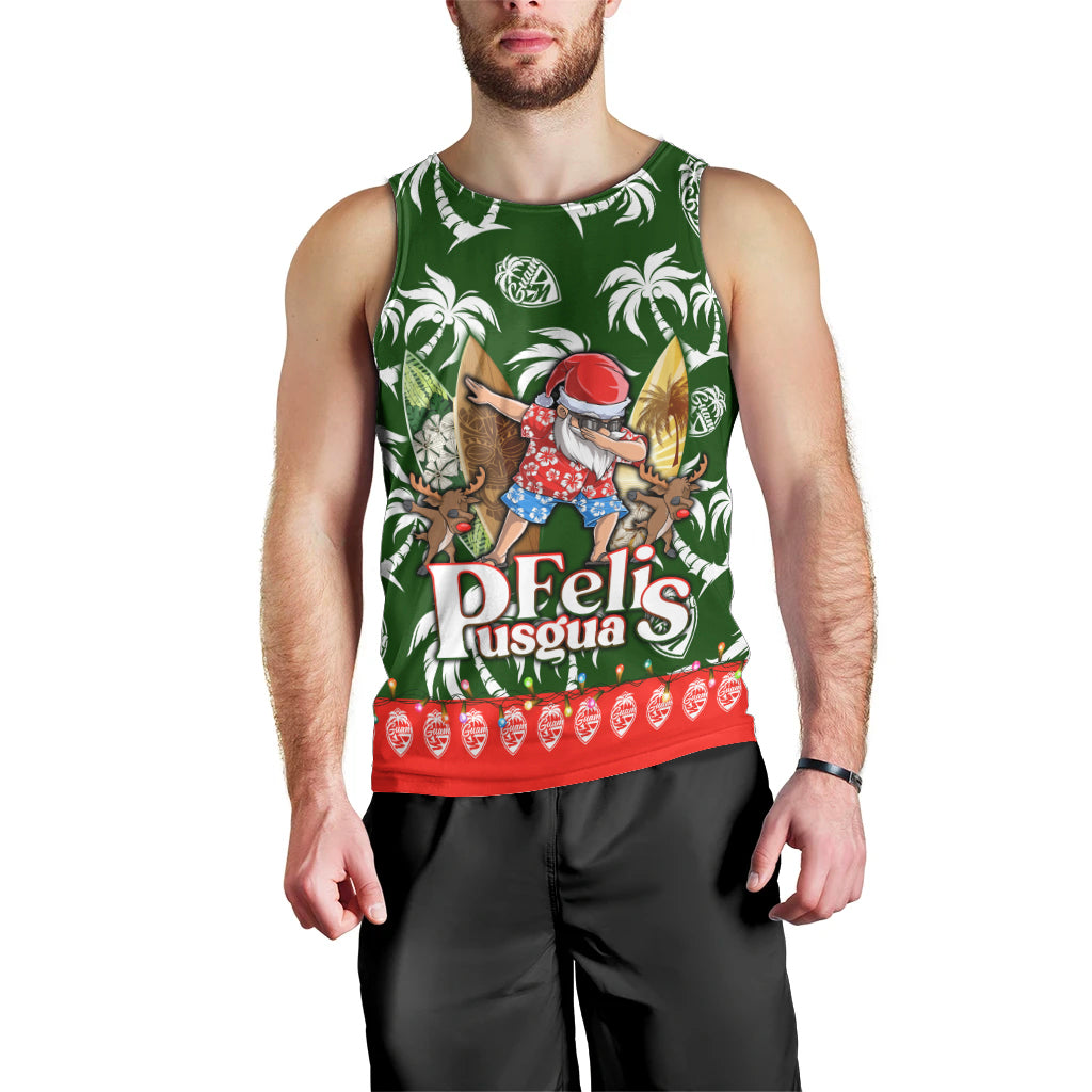 Guam Christmas Men Tank Top Felis Pusgua Tropical Xmas Patterns DT02 - Polynesian Pride