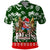 Guam Christmas Polo Shirt Felis Pusgua Tropical Xmas Patterns DT02 Green - Polynesian Pride