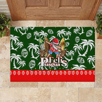 Guam Christmas Rubber Doormat Felis Pusgua Tropical Xmas Patterns DT02 - Polynesian Pride
