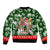 Guam Christmas Sleeve Zip Bomber Jacket Felis Pusgua Tropical Xmas Patterns DT02 - Polynesian Pride