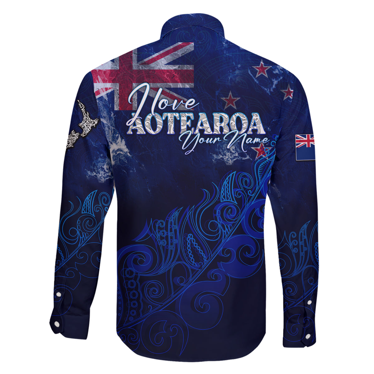 Personalised New Zealand Family Matching Short Sleeve Bodycon Dress and Hawaiian Shirt Aotearoa Map Silver Fern DT02 - Polynesian Pride