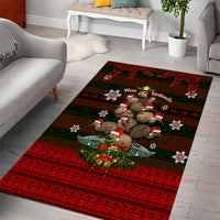 Meri Kirihimete New Zealand Area Rug Christmas Kiwi Maori DT02 - Polynesian Pride