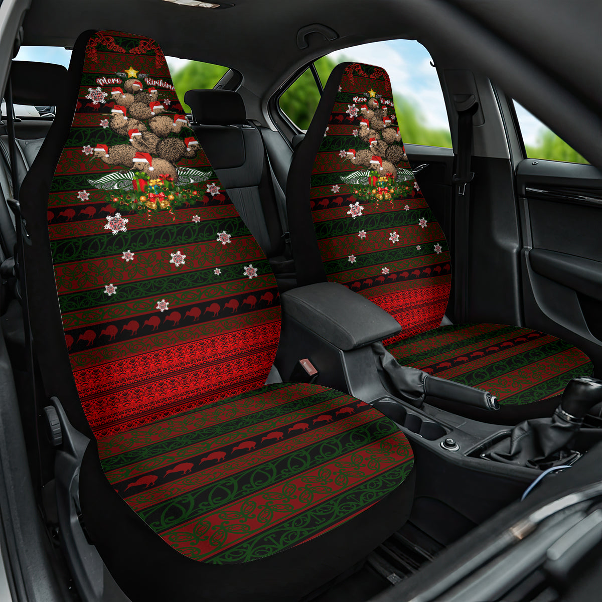 Meri Kirihimete New Zealand Car Seat Cover Christmas Kiwi Maori DT02 One Size Red - Polynesian Pride