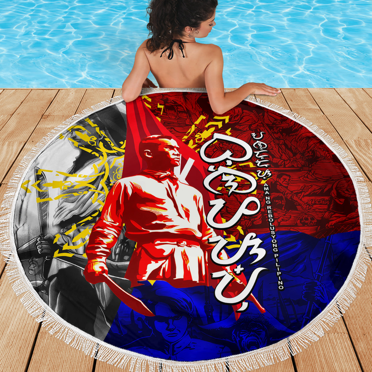 Philippines Bonifacio Day Beach Blanket DT02 - Polynesian Pride