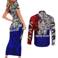 Philippines Bonifacio Day Couples Matching Short Sleeve Bodycon Dress and Long Sleeve Button Shirt DT02 - Polynesian Pride