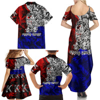 Philippines Bonifacio Day Family Matching Summer Maxi Dress and Hawaiian Shirt DT02 - Polynesian Pride