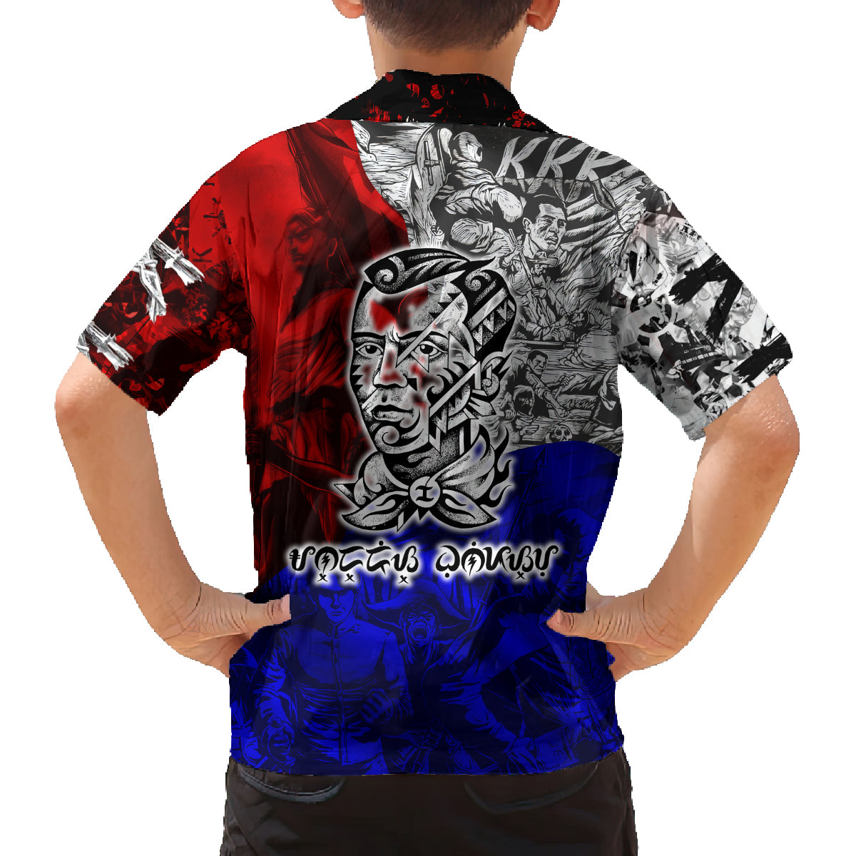 Philippines Bonifacio Day Family Matching Tank Maxi Dress and Hawaiian Shirt DT02 - Polynesian Pride