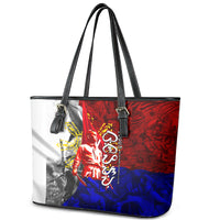 Philippines Bonifacio Day Leather Tote Bag DT02 - Polynesian Pride