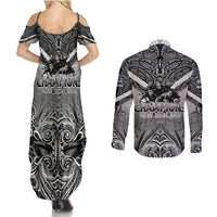 New Zealand Couples Matching Summer Maxi Dress and Long Sleeve Button Shirt Rugby Aotearoa Champions DT02 - Polynesian Pride
