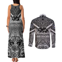 New Zealand Couples Matching Tank Maxi Dress and Long Sleeve Button Shirt Rugby Aotearoa Champions DT02 - Polynesian Pride