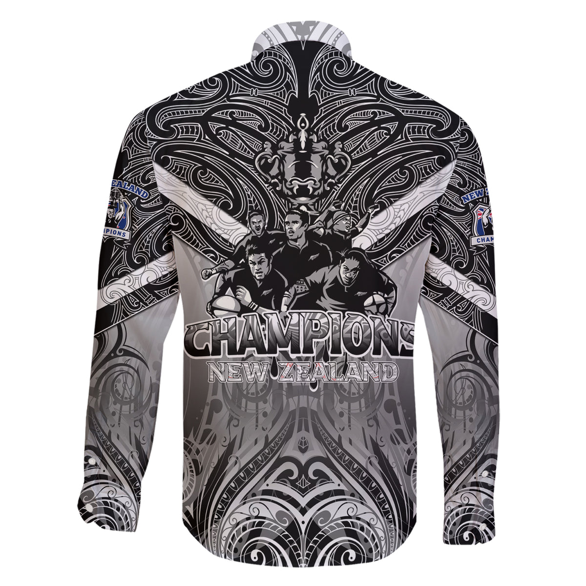 New Zealand Family Matching Short Sleeve Bodycon Dress and Hawaiian Shirt Rugby Aotearoa Champions DT02 - Polynesian Pride