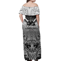 New Zealand Off Shoulder Maxi Dress Rugby Aotearoa Champions DT02 - Polynesian Pride