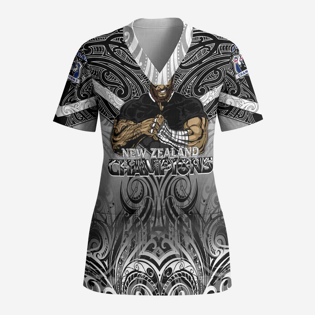 New Zealand Scrub Top Rugby Aotearoa Champions - Polynesian Pride