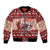Dog Sled Christmas Bomber Jacket Husky Sleigh Ride Design - Polynesian Pride