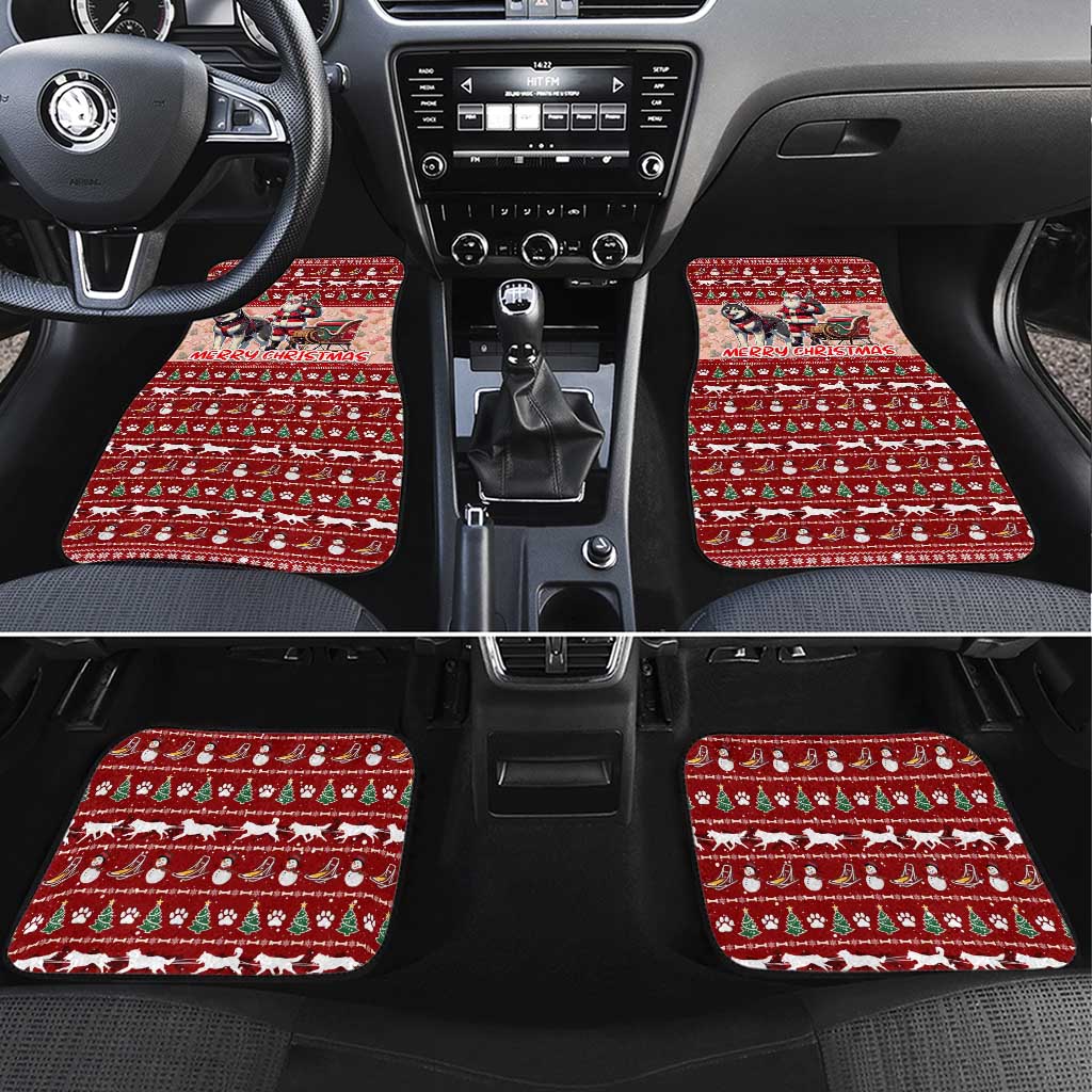Dog Sled Christmas Car Mats Husky Sleigh Ride Design - Polynesian Pride