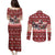 Dog Sled Christmas Couples Matching Puletasi and Long Sleeve Button Shirt Husky Sleigh Ride Design - Polynesian Pride
