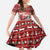 Dog Sled Christmas Family Matching Long Sleeve Bodycon Dress and Hawaiian Shirt Husky Sleigh Ride Design - Polynesian Pride