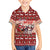 Dog Sled Christmas Family Matching Long Sleeve Bodycon Dress and Hawaiian Shirt Husky Sleigh Ride Design - Polynesian Pride