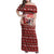 Dog Sled Christmas Family Matching Off Shoulder Maxi Dress and Hawaiian Shirt Husky Sleigh Ride Design - Polynesian Pride