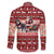 Dog Sled Christmas Family Matching Puletasi and Hawaiian Shirt Husky Sleigh Ride Design - Polynesian Pride