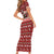 Dog Sled Christmas Family Matching Short Sleeve Bodycon Dress and Hawaiian Shirt Husky Sleigh Ride Design - Polynesian Pride