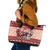 Dog Sled Christmas Leather Tote Bag Husky Sleigh Ride Design - Polynesian Pride