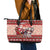 Dog Sled Christmas Leather Tote Bag Husky Sleigh Ride Design - Polynesian Pride