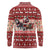Dog Sled Christmas Long Sleeve Polo Shirt Husky Sleigh Ride Design - Polynesian Pride