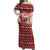 Dog Sled Christmas Off Shoulder Maxi Dress Husky Sleigh Ride Design - Polynesian Pride