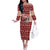Dog Sled Christmas Off The Shoulder Long Sleeve Dress Husky Sleigh Ride Design - Polynesian Pride