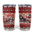Dog Sled Christmas Tumbler Cup Husky Sleigh Ride Design - Polynesian Pride