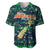 Merry Christmas New Zealand Baseball Jersey Xmas Travel Map - Polynesian Pride