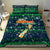 Merry Christmas New Zealand Bedding Set Xmas Travel Map - Polynesian Pride