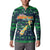 Merry Christmas New Zealand Button Sweatshirt Xmas Travel Map - Polynesian Pride