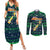 Merry Christmas New Zealand Couples Matching Summer Maxi Dress and Long Sleeve Button Shirt Xmas Travel Map - Polynesian Pride