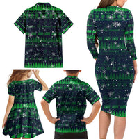 Merry Christmas New Zealand Family Matching Long Sleeve Bodycon Dress and Hawaiian Shirt Xmas Travel Map - Polynesian Pride