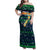 Merry Christmas New Zealand Family Matching Off Shoulder Maxi Dress and Hawaiian Shirt Xmas Travel Map - Polynesian Pride