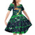 Merry Christmas New Zealand Family Matching Off Shoulder Short Dress and Hawaiian Shirt Xmas Travel Map - Polynesian Pride