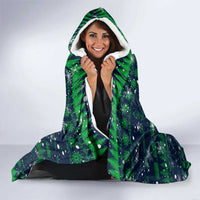 Merry Christmas New Zealand Hooded Blanket Xmas Travel Map - Polynesian Pride