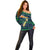 Merry Christmas New Zealand Off Shoulder Sweater Xmas Travel Map - Polynesian Pride